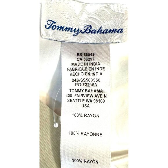 Tommy Bahama Womens White Paradise Bird Lace Up Cover up Caftan Sz S/M New - Picture 5 of 9